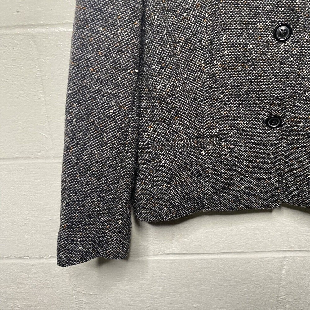 Piazza Sempione Black Wool Tweed Blazer Jacket Sz 44 US 8 Made In Italy 3 Button - Picture 5 of 13